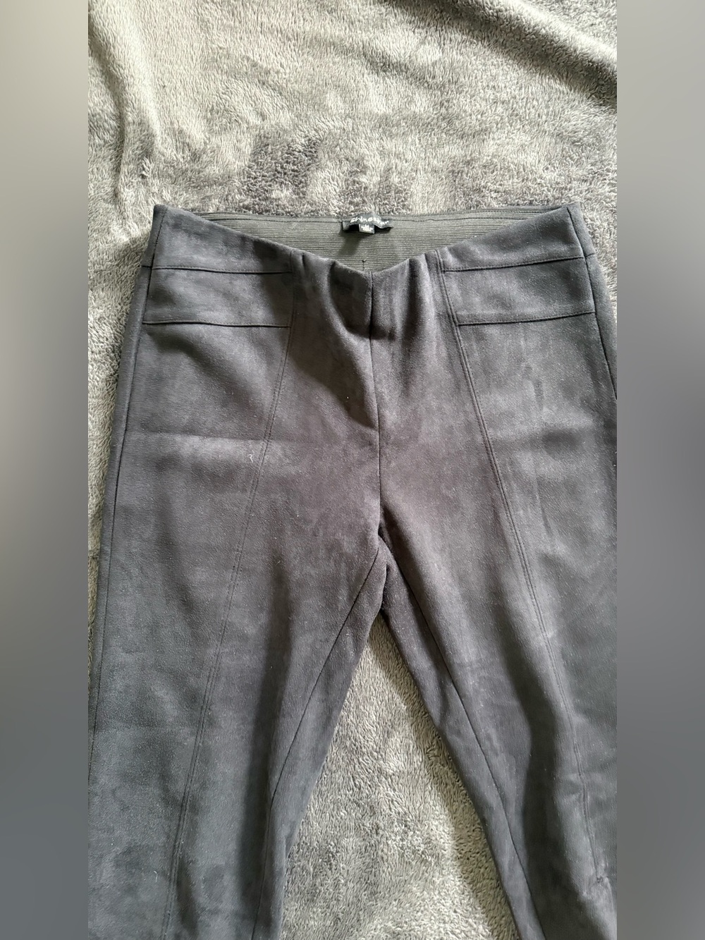 Shinestar dark blue Faux-Suede Skirt with Elastic Waist